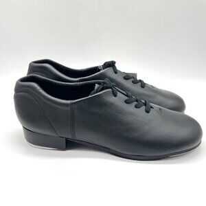 11.5W 11.5 WIDE WIDTH Capezio Womens CG09 Black Leather Oxford Tap Dance Shoes